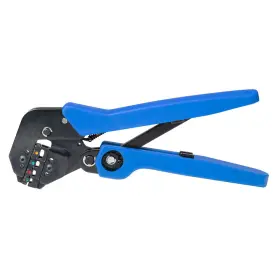 703035 Ancor Angled Double Crimp Ratcheting Crimper - 26 To 10 Awg Ergonomic Design
