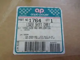 19543a4 Aqua Power 1764 D8 Lower Shift Cable 509384 Oem New Factory Boat Parts #2