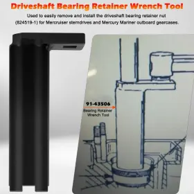 B-9-1-4-3-5-0-6 Bonbo 91-43506 Drive Shaft Bearing Retainer Wrench Tool Compatible With Mercu #3