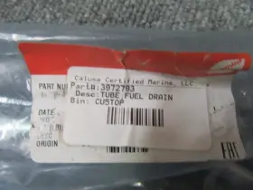 3972793 Cummins A11 Genuine Marine Fuel Drain Tube Oem New Factory Boat Parts #2
