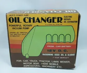 15-5180 Jacks Power Pump Oil Changer Electric Rotary Vacuum 12 Volt New Old Stock