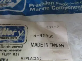 9-48300 Mallory C3e Genuine Marine Water Pump Kit Oem New Factory Boat Parts #2