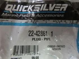 22-42861 Mercury C10b Genuine Quicksilver 1 Pipe Plug Oem New Factory Boat Parts #2