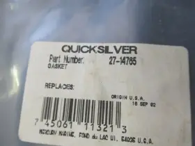 27-14765 Mercury C4 Quicksilver Rocker Cover Gasket Oem New Factory Boat Parts #3