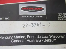 27-37414 Mercury G45 Quicksilver Baffle Plate Gasket Oem New Factory Boat Parts #2