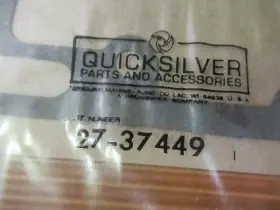 27-37449 Mercury G45 Quicksilver Baffle Plate Gasket Oem New Factory Boat Parts #3