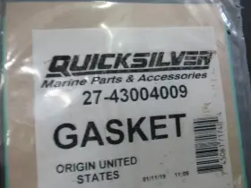 27-43004009 Mercury G45 Genuine Quicksilver Gasket Oem New Factory Boat Parts #3