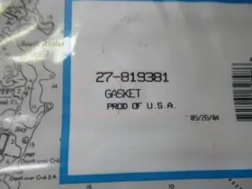 27-819381 Mercury G15 Quicksilver Spacer Plate Gasket Oem New Factory Boat Parts #3
