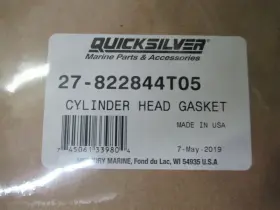 27-822844t05 Mercury E7 Quicksilver Cylinder Head Gasket Oem New Boat Parts #3