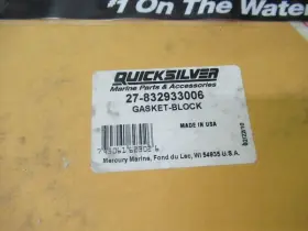 27-832933006 Mercury E7 Quicksilver Block Gasket Oem New Factory Boat Parts #2