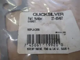 27-85497 Mercury E8 Quicksilver Exhaust Cover Gasket Oem New Factory Boat Parts #3
