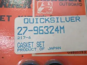 27-96324m Mercury G25 Genuine Quicksilver Gasket Set Oem New Factory Boat Parts #3