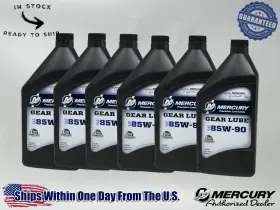 92-8m0078015 Mercury 8m0078015 Oem Sae 85w-90 Racing Gear Lube Quarts 6 Pack