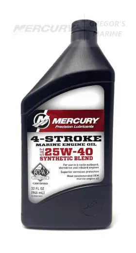 8m0078629 Mercury Marine 4-stroke Synthetic Oil 25w-40 1 Quart