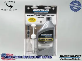 92-8m0222069 Mercury 8m0222069 Quicksilver Oem Sae-90 High Perf Gear Lube Quart And Pump