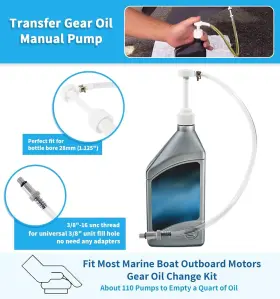 Mhqp-1585 Mhmoto Marine Outboard Boat Motor Lower Unit Gear Oil Change Outdrive Fluid Pump Kit #3