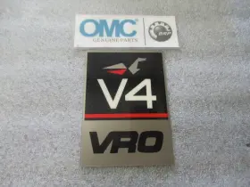 334653 Omc G15 Evinrude Johnson V4 Vro Decal Oem New Factory Boat Parts