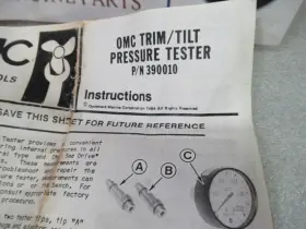 0390010 Omc 390010 T19 Evinrude Johnson Trim/tilt Pressure Tester Specialty Tool #2