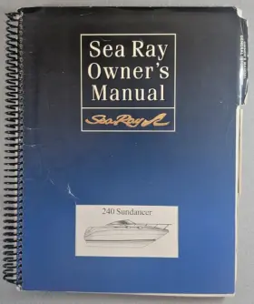 1236157 Sea Ray Boat Owners Instruction Manual - 2002 240 Sundancer With Bag