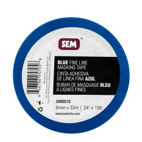 108ftx0.24 Sem Products Sem-sm0010 Single Inch Blue Rubber Adhesive Masking Tape