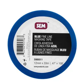 108ftx0.47 Sem Products Sem-sm0011 Single Inch Blue Rubber Adhesive Masking Tape