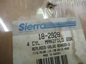 18-2928 Sierra F13 Marine Manifold Gasket 4 Cylinder Oem New Factory Boat Parts #3