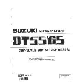 99501-94740-03e Suzuki Outboard Marine 1991 Dt55/65 Supplementary Service Manual