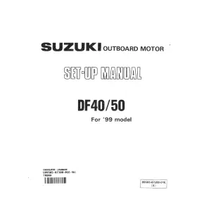 99505-87j00-01e Suzuki Outboard Marine 1999 Df40/50 Set-up Manual