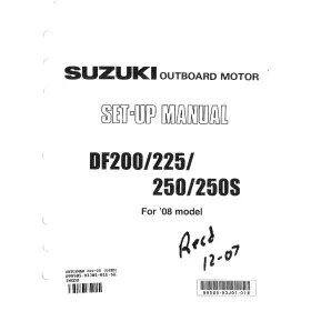 99505-93j01-01e Suzuki Outboard Marine 2008 Df200/225/250/250s Set-up Manual