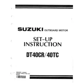 99505-94423-03a Suzuki Outboard Marine 1986 Dt40cr/40tc Set-up Manual