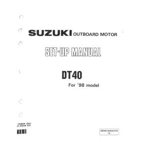 99505-94430-01e Suzuki Outboard Marine 1998 Dt40 Set-up Manual