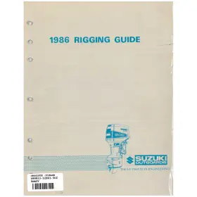 99923-52861 Suzuki Outboard Marine 1986 Rigging Guide Manual