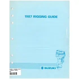 99923-52871 Suzuki Outboard Marine 1987 Rigging Guide Manual