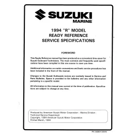 99954-58940 Suzuki Outboard 1994 Motorcycle/atv Service Specification Manual