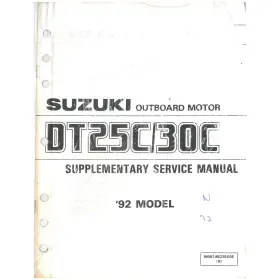 99501-94420-03e Suzuki Marine Outboard 1987 Dt35mc/35cr/35tc Supplementary Service Manual