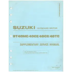 99501-94520-03e Suzuki Marine Outboard 1987 Dt115/140 Supplementary Service Manual