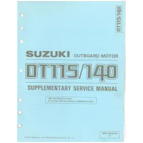 99501-95d10-03e Suzuki Marine Outboard 1990 Dt25c/30c Supplementary Service Manual