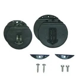 T9t-fsrk3dp T-h Marine 2pc Black Thermoplastic Elastomer Boat Scupper Repair Kit With Fasteners/flappers