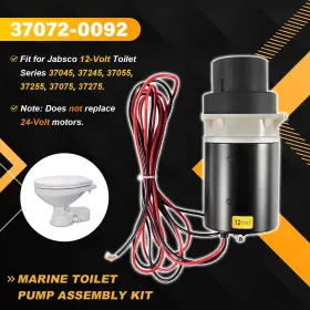 37072-0092 Ty-auto Tyqp1759 Replace Motor Pump 12v Quiet Flush And Designer Series Electric Toilets #2