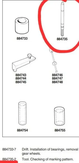 884735 Volvo Penta Special Tool Marking Pattern Check Oem #2