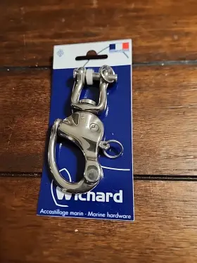Sr2476-sb Wichard Snap Shackle With Swivel Eye Fork 90mm 2476w