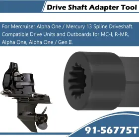91-56775t X-parts Xp1114 Drive Shaft Adapter For Mercury Mercruiser Alpha One 90220 18-9854 #3