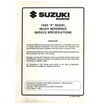 Suzuki Outboard Marine 1993 Service Specification Manual 99954-58930. Fixed Price $11.99.