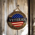 Honored Service Veteran Sign-marine. Fixed Price $25.00.