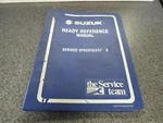 Suzuki Ready Reference Service Specifications Manual 1992 "n" Model 99954-58920. Fixed Price $13.99.