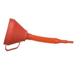 Round Red Polyethylene Matte Long Flexible Funnel W/handle. Fixed Price $44.95.