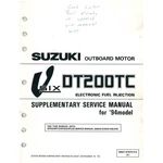 Suzuki Outboard Marine 1994 DT200TC Supplementary Service Manual. Fixed Price $14.99.