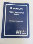 1992 Suzuki Model Ready Reference Service Specifications Manual 99954-58920. Fixed Price $7.63.