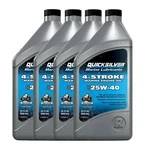 Quicksilver 4-STROKE Sae 25W-40 Marine Engine Oil Quart. Fixed Price $119.97.