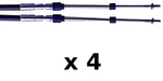 4 Pack 20 Ft Xtreme Control Cables Fits Honda Suzuki Tohatsu Yamaha Nissan. Fixed Price $326.15.